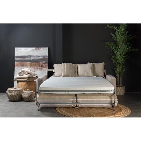 ITHAKI ΚΑΝΑΠΕΣ ΚΡΕΒΑΤΙ 3ΘΕΣΙΟΣ BEIGE HYGGE 06 190x94x90 71-0116 - Image 4