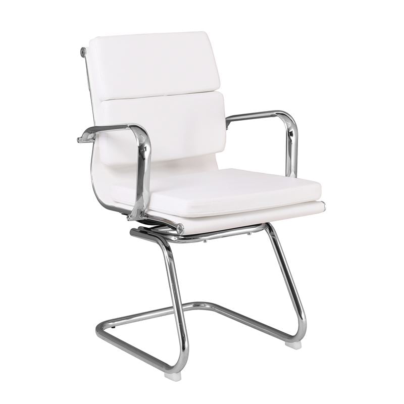 bf4800v-polythrona-grafeiou-episkepti-metallo-chromio-pu-aspro-enlarge BF4800V Πολυθρόνα Γραφείου Επισκέπτη, Μέταλλο Χρώμιο, PU Άσπρο 55x63x92cm - Image 1