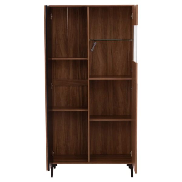 ΒΙΤΡΙΝΑ ΣΕΙΡΑ HARRY HM18011.01 ΜΕΛΑΜΙΝΗ ΦΥΣΙΚΟ ΞΥΛΟΥ-ΜΑΥΡΟ 90x40x185Υεκ. - Image 5