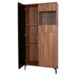 ΒΙΤΡΙΝΑ ΣΕΙΡΑ HARRY HM18011.01 ΜΕΛΑΜΙΝΗ ΦΥΣΙΚΟ ΞΥΛΟΥ-ΜΑΥΡΟ 90x40x185Υεκ. - Image 6