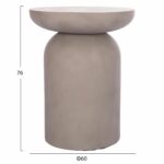 ΒΟΗΘΗΤΙΚΟ ΤΡΑΠΕΖΙ ANNA HM18160.03 FIBER CEMENT ΣΕ ΓΚΡΙ--Φ60x76Υεκ. - Image 2