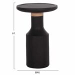 ΒΟΗΘΗΤΙΚΟ ΤΡΑΠΕΖΙ TRED(T) HM18169.01 FIBER CEMENT ΜΑΥΡΟ-ΦΥΣΙΚΟ RATTAN--Φ40x61Υεκ. - Image 2