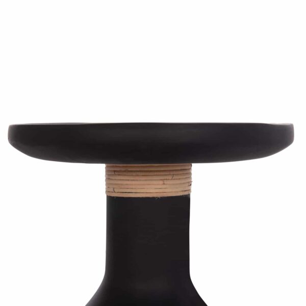 ΒΟΗΘΗΤΙΚΟ ΤΡΑΠΕΖΙ TRED(T) HM18169.01 FIBER CEMENT ΜΑΥΡΟ-ΦΥΣΙΚΟ RATTAN--Φ40x61Υεκ. - Image 6