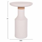 ΒΟΗΘΗΤΙΚΟ ΤΡΑΠΕΖΙ TRED(T) HM18169.02 FIBER CEMENT ΛΕΥΚΟ-ΦΥΣΙΚΟ RATTAN--Φ40x61Υεκ. - Image 2