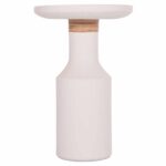 ΒΟΗΘΗΤΙΚΟ ΤΡΑΠΕΖΙ TRED(T) HM18169.02 FIBER CEMENT ΛΕΥΚΟ-ΦΥΣΙΚΟ RATTAN--Φ40x61Υεκ. - Image 3