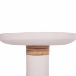 ΒΟΗΘΗΤΙΚΟ ΤΡΑΠΕΖΙ TRED(T) HM18169.02 FIBER CEMENT ΛΕΥΚΟ-ΦΥΣΙΚΟ RATTAN--Φ40x61Υεκ. - Image 5