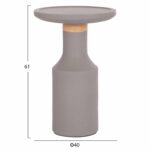 ΒΟΗΘΗΤΙΚΟ ΤΡΑΠΕΖΙ TRED(T) HM18169.03 FIBER CEMENT ΓΚΡΙ-ΦΥΣΙΚΟ RATTAN--Φ40x61Υεκ. - Image 2