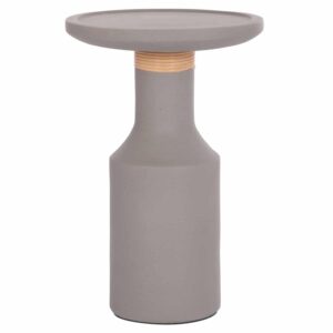 ΒΟΗΘΗΤΙΚΟ ΤΡΑΠΕΖΙ TRED(T) HM18169.03 FIBER CEMENT ΓΚΡΙ-ΦΥΣΙΚΟ RATTAN--Φ40x61Υεκ.