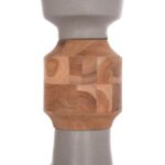 ΔΙΑΚΟΣΜΗΤΙΚΟ ΒΑΖΟ ΔΑΠΕΔΟΥ NEBULA HM4661.03 FIBER CEMENT ΓΚΡΙ--ΞΥΛΟ ΤΕΑΚ Φ60x115Υεκ. - Image 5