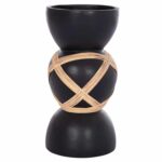 ΔΙΑΚΟΣΜΗΤΙΚΟ ΒΑΖΟ ΔΑΠΕΔΟΥ MAYNARD HM4672.01L TERRACOTTA ΜΑΥΡΟ-RATTAN Φ32x62.5Υεκ