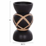 ΔΙΑΚΟΣΜΗΤΙΚΟ ΒΑΖΟ ΔΑΠΕΔΟΥ MAYNARD HM4672.01S TERRACOTTA ΜΑΥΡΟ-RATTAN Φ27.5x50Υ - Image 2