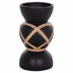 ΔΙΑΚΟΣΜΗΤΙΚΟ ΒΑΖΟ ΔΑΠΕΔΟΥ MAYNARD HM4672.01S TERRACOTTA ΜΑΥΡΟ-RATTAN Φ27.5x50Υ