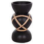 ΔΙΑΚΟΣΜΗΤΙΚΟ ΒΑΖΟ ΔΑΠΕΔΟΥ MAYNARD HM4672.01S TERRACOTTA ΜΑΥΡΟ-RATTAN Φ27.5x50Υ - Image 3