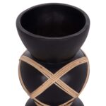 ΔΙΑΚΟΣΜΗΤΙΚΟ ΒΑΖΟ ΔΑΠΕΔΟΥ MAYNARD HM4672.01S TERRACOTTA ΜΑΥΡΟ-RATTAN Φ27.5x50Υ - Image 5