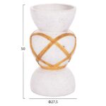 ΔΙΑΚΟΣΜΗΤΙΚΟ ΒΑΖΟ ΔΑΠΕΔΟΥ MAYNARD HM4672.02S TERRACOTTA ΛΕΥΚΟ--RATTAN Φ27.5x50Υεκ - Image 2