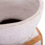 ΔΙΑΚΟΣΜΗΤΙΚΟ ΒΑΖΟ ΔΑΠΕΔΟΥ MAYNARD HM4672.02S TERRACOTTA ΛΕΥΚΟ--RATTAN Φ27.5x50Υεκ - Image 6