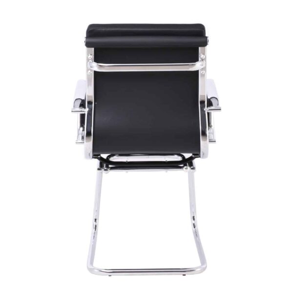 BF4800V Πολυθρόνα Γραφείου Επισκέπτη, Μέταλλο Χρώμιο, PU Μαύρο 55x63x92cm - Image 5