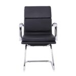 BF4800V Πολυθρόνα Γραφείου Επισκέπτη, Μέταλλο Χρώμιο, PU Μαύρο 55x63x92cm - Image 6