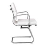 BF4800V Πολυθρόνα Γραφείου Επισκέπτη, Μέταλλο Χρώμιο, PU  Άσπρο 55x63x92cm - Image 4