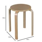 HAMILTON Σκαμπό Βοηθητικό, Στοιβαζόμενο, Απόχρωση Σημύδα Φ32cm H.44cm - Image 3