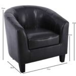 BOGA Πολυθρόνα Σαλονιού Καθιστικού, Pu Σκούρο Καφέ 77x70x77cm - Image 7