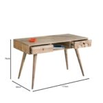 TEKA Κονσόλα - Γραφείο Ξύλο Ακακία Φυσικό 117x60x76cm - Image 3