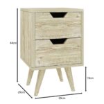 ALINA Κομοδίνο Απόχρωση Sonoma 29x29x44cm - Image 3