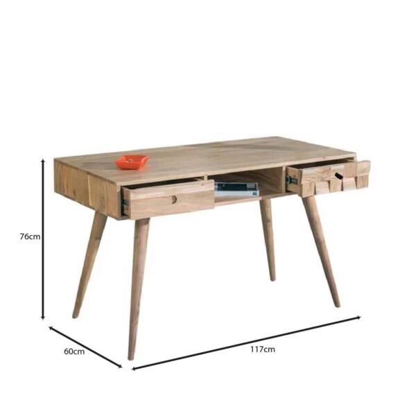 TEKA-W Κονσόλα - Γραφείο Ξύλο Ακακία Φυσικό 117x60x76cm - Image 3