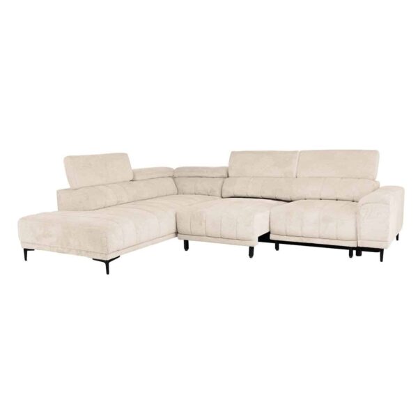 MASSIMO Καναπές Δεξιά Γωνία Ηλεκτρικά Συρόμενα Καθίσματα, Ύφασμα Water Repellent Μπεζ 289x229x107cm H.74/90cm - Image 3