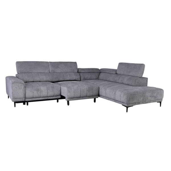 MASSIMO Καναπές Αριστερή Γωνία Ηλεκτρικά Συρόμενα Καθίσματα, Ύφασμα Water Repellent Γκρι 289x229x107cm H.74/90cm - Image 4