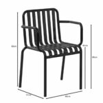 MODIAL Πολυθρόνα Μέταλλο Βαφή Μαύρο 60x51x82cm - Image 3