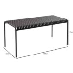 MODIAL Τραπέζι Μέταλλο Βαφή Μαύρο 159x80x75cm - Image 3