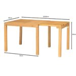 COZY Τραπεζάκι Βοηθητικό Βεράντας-Κήπου, Επεκτεινόμενο Ακακία Φυσικό 50+30x50 H.40cm - Image 6