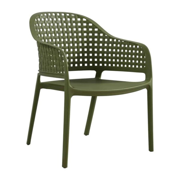 MALAGA Set Σαλόνι Κήπου PP-UV Πράσινο: Καναπές + 2 Πολυθρόνες + Τραπεζάκι Τραπεζάκι+Καναπέ+2 Πολυθρόνες - Image 3