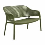 MALAGA Set Σαλόνι Κήπου PP-UV Πράσινο: Καναπές + 2 Πολυθρόνες + Τραπεζάκι Τραπεζάκι+Καναπέ+2 Πολυθρόνες - Image 4