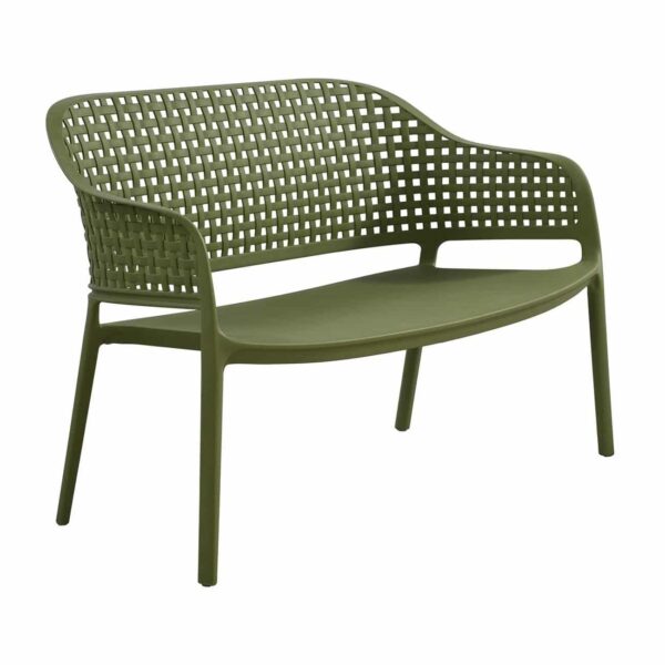 MALAGA Set Σαλόνι Κήπου PP-UV Πράσινο: Καναπές + 2 Πολυθρόνες + Τραπεζάκι Τραπεζάκι+Καναπέ+2 Πολυθρόνες - Image 4