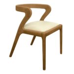 AVERY Καρέκλα Τραπεζαρίας, Απόχρωση Φυσικό, Pu Εκρού 50x55x72cm - Image 2