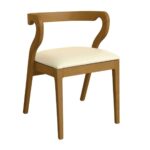 FRANKY Καρέκλα Τραπεζαρίας, Απόχρωση Φυσικό, Pu Εκρού 50x52x71cm - Image 2