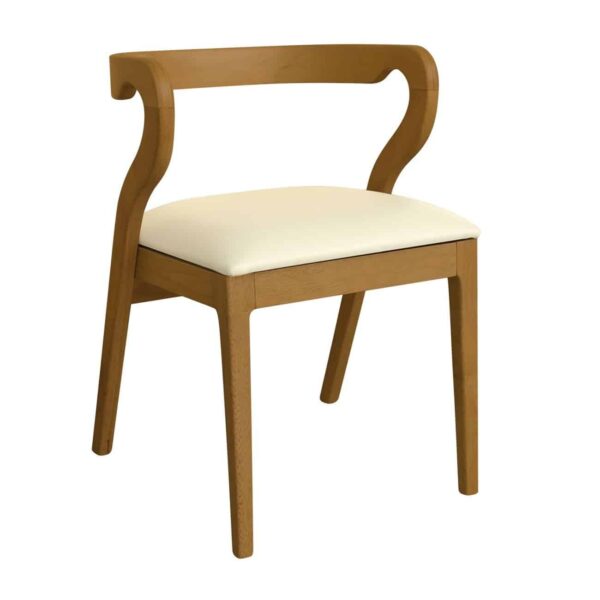 FRANKY Καρέκλα Τραπεζαρίας, Απόχρωση Φυσικό, Pu Εκρού 50x52x71cm - Image 2
