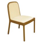 HENLEY Καρέκλα Τραπεζαρίας, Απόχρωση Φυσικό, Pu Εκρού 53x56x84cm - Image 2