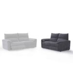 DALLAS Καναπές 2-θέσιος Σαλονιού - Καθιστικού, Ύφασμα Γκρι 166x95x98cm - Image 3