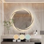 LED-1 Καθρέπτης Τοίχου - Φωτιζόμενος - Αφής, με 3 επιλογές εναλλαγής χρωμάτων Φ60cm - Image 2