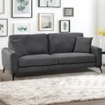 TIPO Kαναπές 3Θέσιος Σαλονιού- Καθιστικού, Ύφασμα Γκρι 215x88x92cm - Image 2