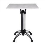 ΤΡΑΠΕΖΙ Sintered Stone-Μαντέμι Τετράνυχο, Επιφάνεια 11mm Απόχρωση White Marble 60x60  H73,5cm - Image 2