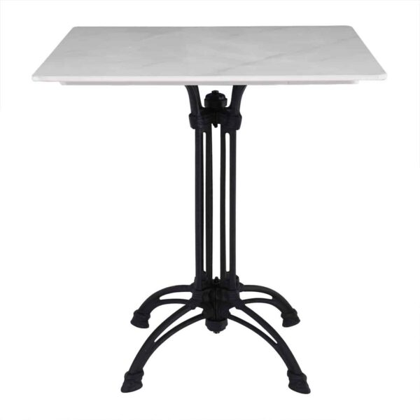 ΤΡΑΠΕΖΙ Sintered Stone-Μαντέμι Τετράνυχο, Επιφάνεια 11mm Απόχρωση White Marble 70x70  H73,5cm - Image 2