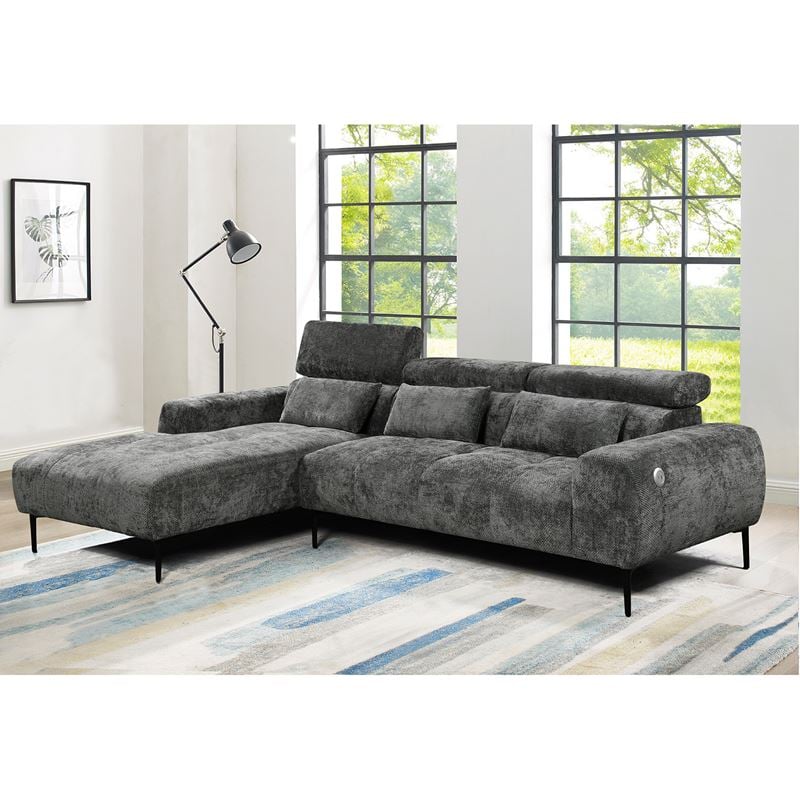 elora-kanapes-saloniou-dexia-gonia-anaklinomena-kefalaria-yfasma-gkri-enlarge ELORA Καναπές Σαλονιού Δεξιά Γωνία, Ανακλινόμενα Κεφαλάρια, Ύφασμα Γκρι 261x171x95cm H.79/94cm - Image 1