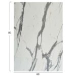 ΕΠΙΦΑΝΕΙΑ ΤΡΑΠΕΖΙΟΥ HPL ΟΡΘΟΓΩΝΙΑ HM6350.31 ΛΕΥΚΟ ΜΑΡΜΑΡΟ 60x80εκ. - Image 2