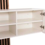 ΕΠΙΠΛΟ ΕΙΣΟΔΟΥ ΜΕ ΚΑΘΡΕΠΤΗ MYLES HM18080.01 ΜΕΛΑΜΙΝΗ ΣΟΝΑΜΑ-ΛΕΥΚΟ 100x37x200Υεκ - Image 5