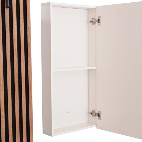 ΕΠΙΠΛΟ ΕΙΣΟΔΟΥ ΜΕ ΚΑΘΡΕΠΤΗ MYLES HM18080.01 ΜΕΛΑΜΙΝΗ ΣΟΝΑΜΑ-ΛΕΥΚΟ 100x37x200Υεκ - Image 6