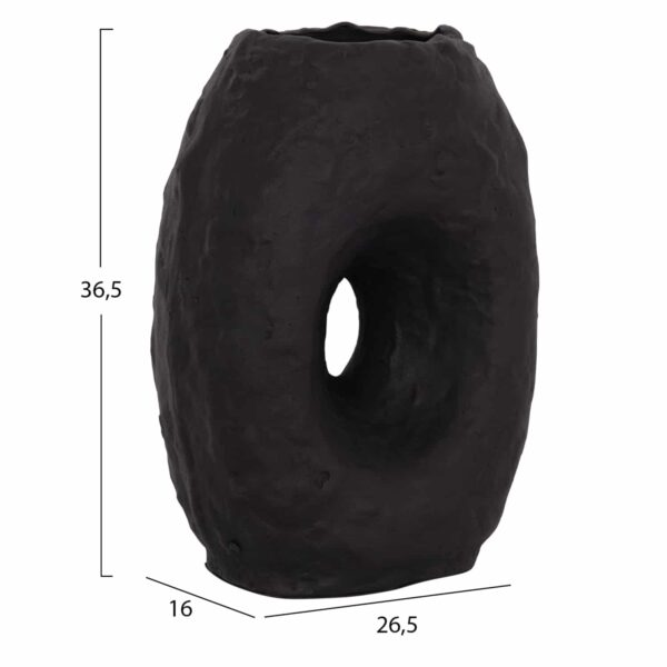 ΕΠΙΤΡΑΠΕΖΙΟ ΔΙΑΚΟΣΜΗΤΙΚΟ ΒΑΖΟ NAMENTIS HM4673.01L ΜΑΥΡΗ ΤΕΡΑΚΟΤΑ--26.5x16x36.5Υεκ - Image 2